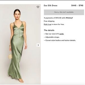Reformation Esa Silk Dress